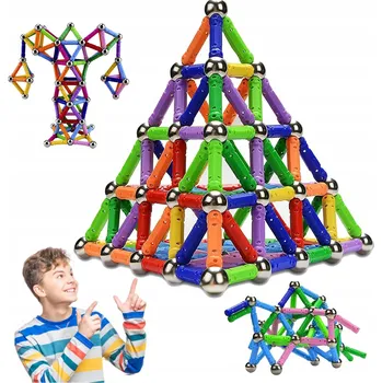 ostatní stavebnice Magnetické stavebnice pro děti 206 dílků