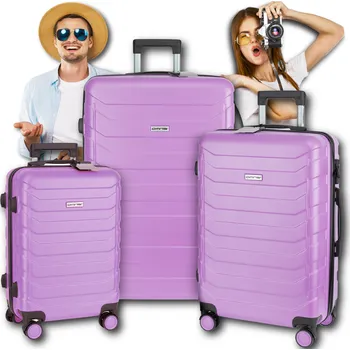 Omna Sada pevných kufrů ABS ARIZONA FIALOVÁ 40L+63L+94L 197 l