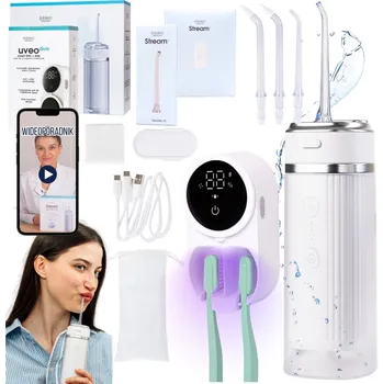 Elektrický zubní kartáček UV Sterilizátor na kartáčky Uveo Duo + Zubní irigátor ZENT Stream+