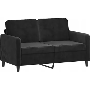 Pohovka Černá dvoumístná pohovka 120 cm čalouněná sametem vidaXL 359437