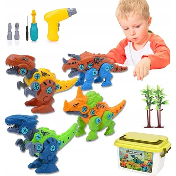 ostatní stavebnice STAVEBNICE PRO KUTILY – TŘI DINOSAUŘI – SADA V KUFŘÍKU