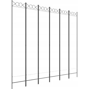 Paraván Paraván pokojový dekorativní, 6dílný, bílý, 240x220 cm, textil