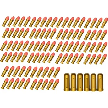 Příslušenství pro sportovní střelbu EVA Střely 100 Ks + 6 Nábojnic pro Revolver / Pistoli Hračku ET09