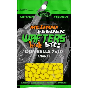 Boilies Lorpio nástrahy na háček wafters dumbells 7x10mm ananas