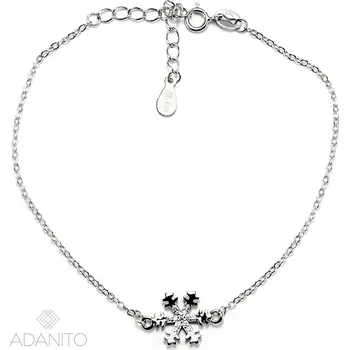 Náramek Stříbrný náramek vločka