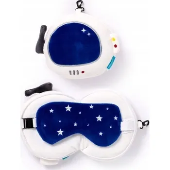 Polštář Plyšový cestovní polštář a potápěčské brýle na oči Kosmický Kadet