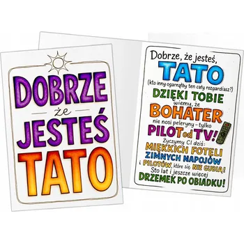 PŘÁNÍČKO K DEN OTCE a MAMINKY, blahopřání k narozeninám pro tátu, pohlednice