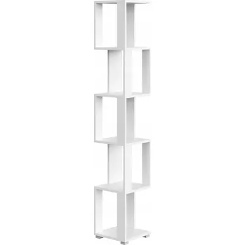 Knihovna Regál 29 cm bílý na knihy/dekorace do kanceláře/obývacího pokoje Stern T-10