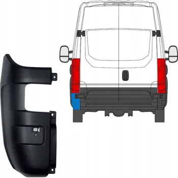 Nárazník Roh zadního nárazníku pro Iveco Daily 2014-2016 / Levý