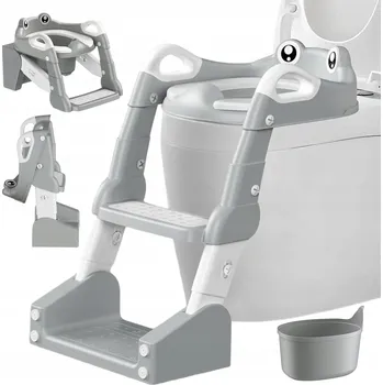 WC sedátko Nástavec na WC sedátko ŽEBŘÍČEK pro děti, sedátko, stupínek, protiskluzové