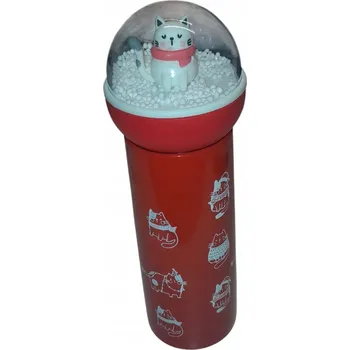 Termoska ČERVENÁ TERMOSKA S KOČKOU 350 ML IDEÁLNÍ JAKO DÁREK