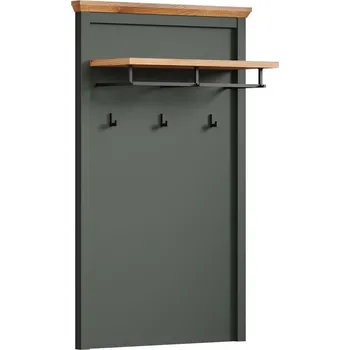 Věšák Věšák do předsíně STANTON (typ 2209-440-04) tmavě zelená/dub Evoke