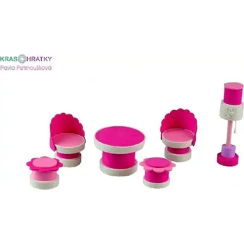 Doplněk pro panenku Nábytek tvořivá sada Růžová