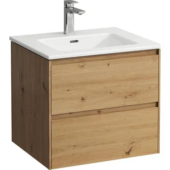 Nábytek LANI|LAUFEN PRO S Umyvadlo 'slim' se skříňkou 600 mm, se 2 zásuvkami, vč. dělícího systému do zásuvek 600x500, Divoký dub - H8649642671041