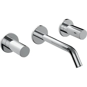 Vodovodní baterie LAUFEN Kartell LAUFEN Umyvadlová podomítková tříotvorová baterie, výtok 175 mm, průtok 5,7 l/min, chrom 1x1, no colour - H3123360041201