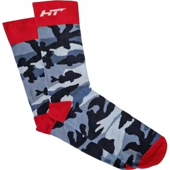 Pánské ponožky Ponožky Hype Tackle Premium Socks Camo Červeno-Černé 06 Velikost 43-46