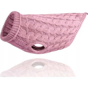 Dámský svetr SVETR pro psa obleček růžový svetr s rolákem LUI vel L