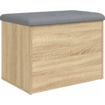 Zahradní lavice VidaXL Lavice s úložným prostorem, dub sonoma, 62x42x45 cm