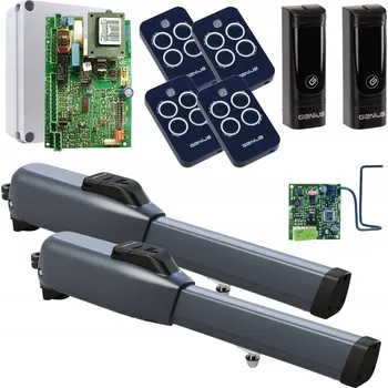 Pohon pro dvoukřídlé brány Genius wjazdowej zdalny siłownik z pilotem 230 V