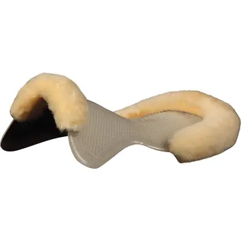 Jezdectví Acavallo gelová podložka Classic Dri-Lex s 1/2 beránkem, plochá, L, bílá, průhledná