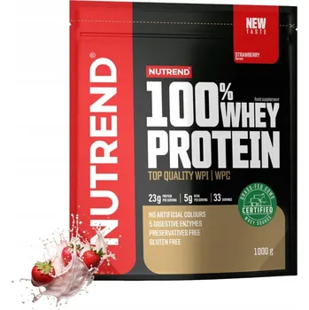 Protein Protein syrovátkový koncentrát - WPC Nutrend prášek 1000 g příchuť jahoda