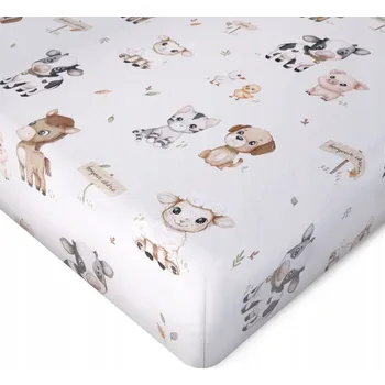 Prostěradlo Bambusové Prostěradlo s gumou 60x120 cm Farma Bonjour Cherie