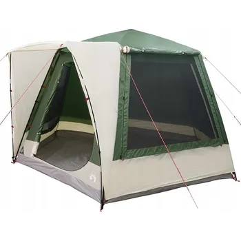 Stan Kempingový stan Zelená 420 x 420 x 227 cm Polyester