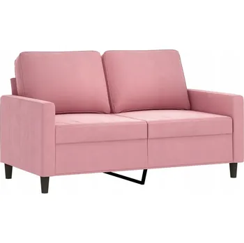 Pohovka Dvoumístná pohovka, růžová, 120 cm, čalouněná sametem