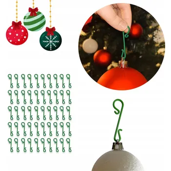 Vánoční dekorace 50x HÁČKY NA VÁNOČNÍ STROMEK ZÁPONKY NA VÁNOČNÍ OZDOBY OZDOB VÁNOČNÍCH DEKORACÍ