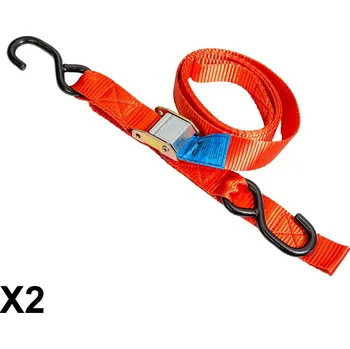 Upínací popruh BIKETEC 2 PŘEPRAVNÍ POPRUHY 38 MM X M, NOSNOST DO 300 KG, POPRUHY, ČERVENÝ