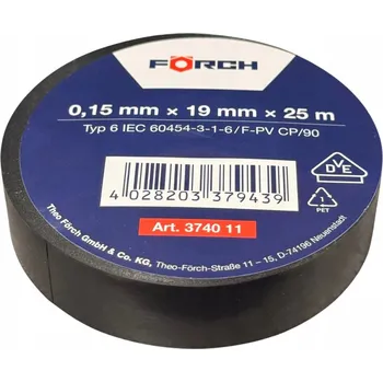 Izolační páska Izolační páska FORCH 0,15 mm x 19 mm x 25 m velká role