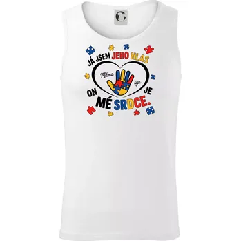 Pánské termoprádlo Jsem jeho hlas - Ruka v srdci - Tílko pánské Core - M ( Bílá )