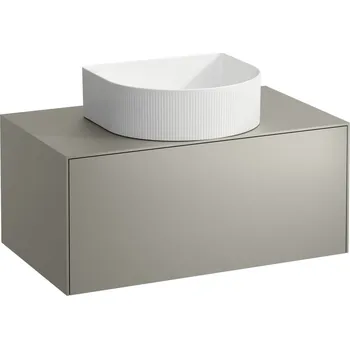 Koupelnový nábytek LAUFEN SONAR Skříňka pod umyvadlo, s 1 zásuvkou, pro umyvadlové mísy H812340, H812341, H812342, H812343, s výřezem uprostřed 775x455, Titan (lak) - H4054110340421