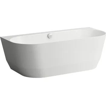 Vana LAUFEN PRO Vana, ke stěně (D - tvar), včetně sady podpěr a nohou, materiál Marbond 1800x800, Bílá - H2459570000001