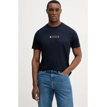 Bavlněné tričko Tommy Hilfiger MW0MW41453 námořnická modř 59X, vel. XXL