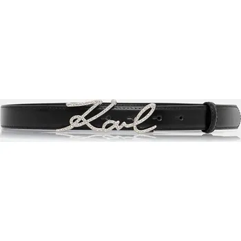 Opasek Kožený pásek Karl Lagerfeld K/SIGNATURE dámský, černá barva, B1W33101 99X, vel. 65