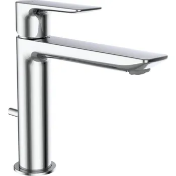 Vodovodní baterie LAUFEN CITYPLUS Umyvadlová páková baterie Eco+ (středová poloha ovládací páčky spustí studenou vodu), s pevným výtokem 140 mm, s automatickou výpustí, chrom 395x260, no colour - HF505303100000