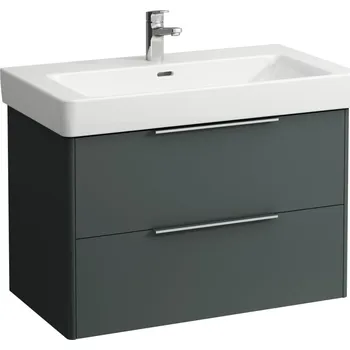 Koupelnový nábytek LAUFEN BASE Skříňka pod umyvadlo, 2 zásuvky, pro umyvadlo H813965 810x440, Šedá traffic - H4023921102661