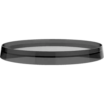 Kartell LAUFEN Plastový disk Ø 185/275 mm cm pro umyvadlové a bidetové baterie a držák toaletního papíru/nástěnnou poličku 275x275, Smoky grey - H3983350850021