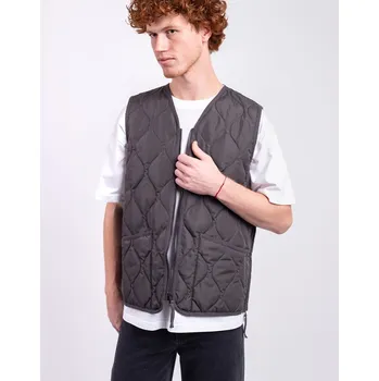Pánská vesta Taion Unisex Military Zip V-Neck Down Vest CHARCOAL M