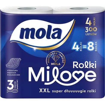 Toaletní papír Mola Milove Toaletní papír bez vůně 4 ks