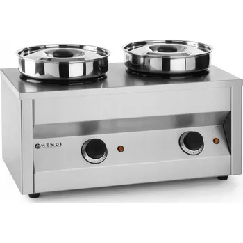 Bojler Elektrický ohřívač na polévku a omáčku Thermosystem 2 x 4,2 l - Hendi 201206