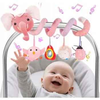 Měkká Ochrana Hlavy PLYŠÁK Závěsná Spirala na Postýlku Kočárku Mazlíček Vzdělávací