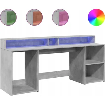 Psací stůl Obdélníkový psací stůl VidaXL 200 x 55 x 91 cm, světle betonový