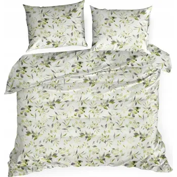 Povlečení Povlečení 160x200 Mili bílé zelené listy