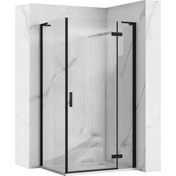 ČERNÉ ROHOVÉ ROHOVÝ SPRCHOVÝ KOUT REA HUGO 80x80