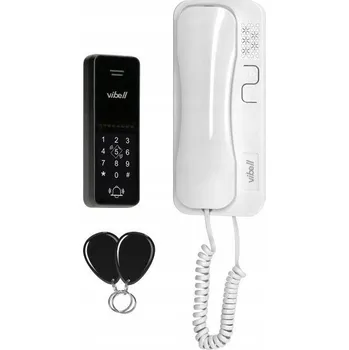 Rodinný domovní telefon ORNO bílý drátový s čtečkou bezkontaktních karet