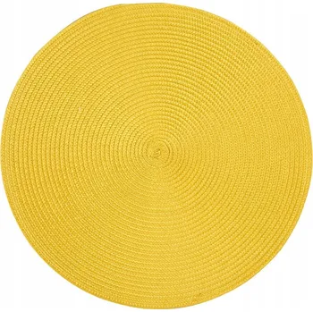 prostírání Prostírání DOWIKA HOME LINE žluté kulaté z plastu 36 x 36 cm