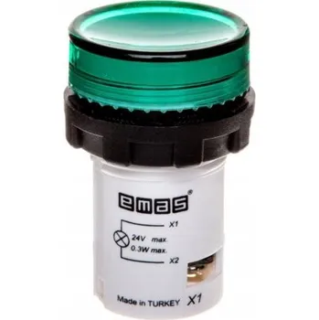 Nástěnné svítidlo LED signalizační světlo 24V DC zelené