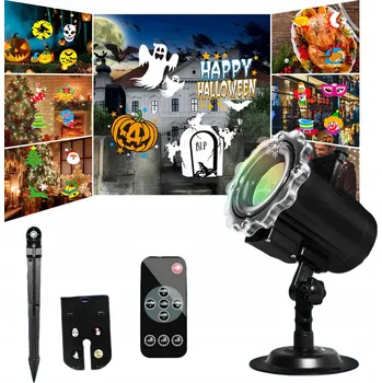 Projektor VÁNOČNÍ PROJEKTOR LASEROVÝ PROJEKTOR NA DŮM REFLEKTOR SNÍH VZORY